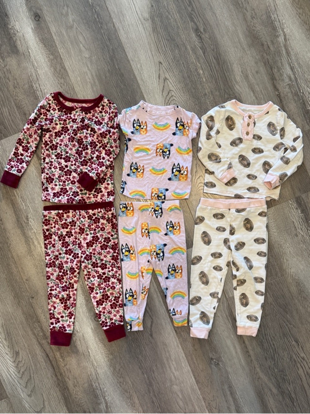 Assorted Set of Three Baby Girl Pajamas
